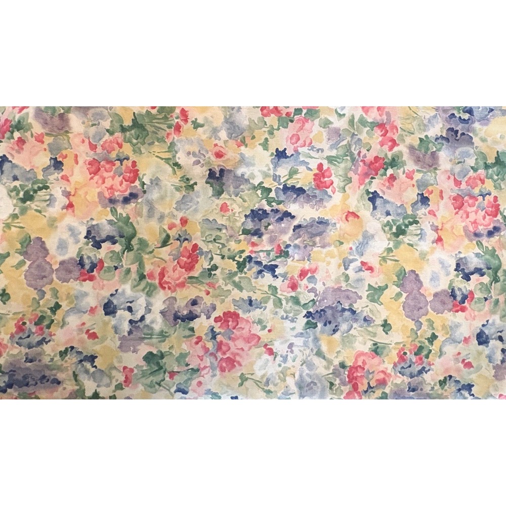 96" x 108" Robert Allen Group Fabric Ametex Yellow Floral Drapery Upholstery